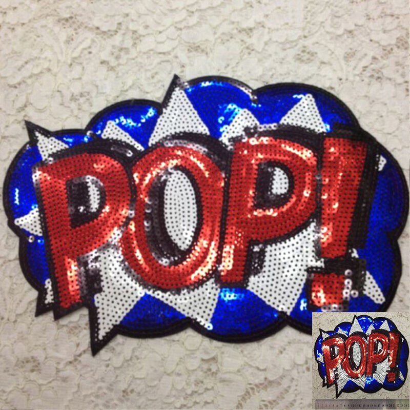 Embroidered iron on patches sequins  sequins clothing DIY Motif Appliqu.l8