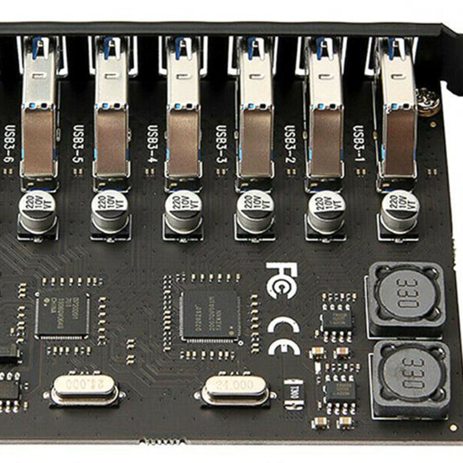 PCI-e to USB 3.0 Expansion Card 5Gbps Controller for Windows 10 Plastic