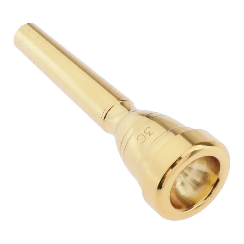 3C Size Rich Tone  Shape Golden Trumpet Mouthpiece Replacements Parts