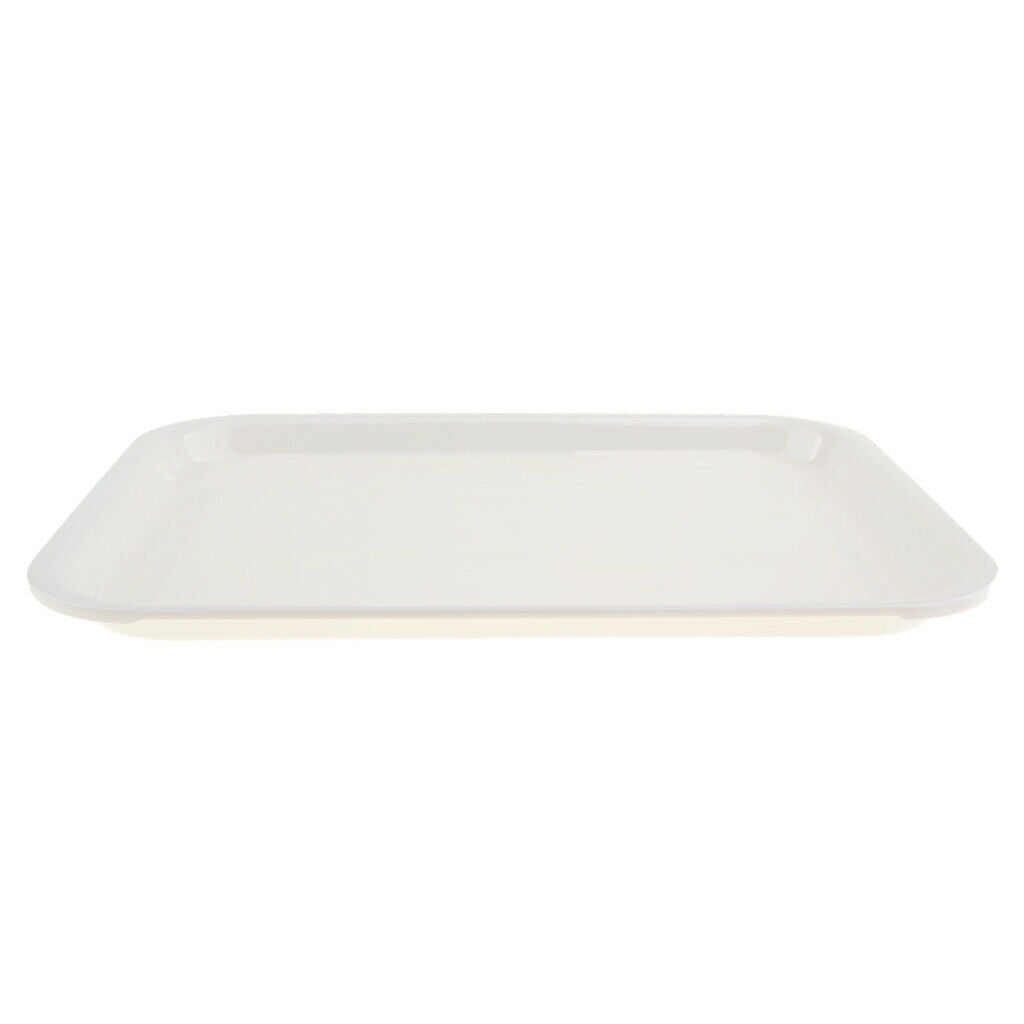2x Plastic Serving Tray Buffet Catering Plate BBQ Rectangular Platter Hotel