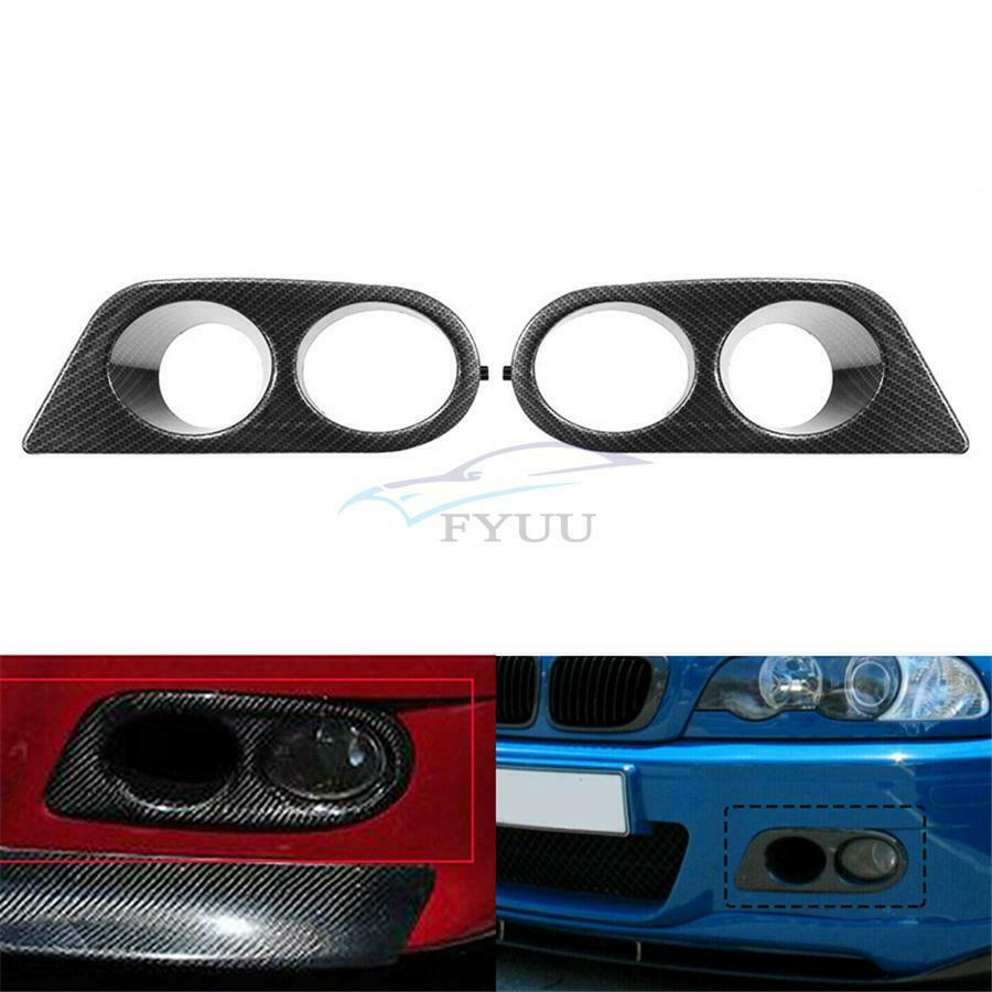2 Pieces Car Front Left Right Fog Light Covers For BMW E46 M3 2-Door 2001-2006