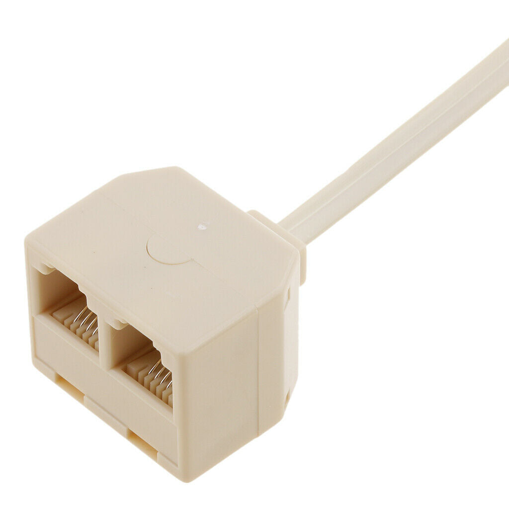 RJ11 6P4C Landline Phone Line Splitter Adapter US Male to Female