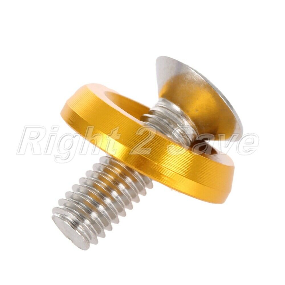 20X M6 Billet Aluminum Golden Bumper Fender Screw Bolt Washer for  Acura