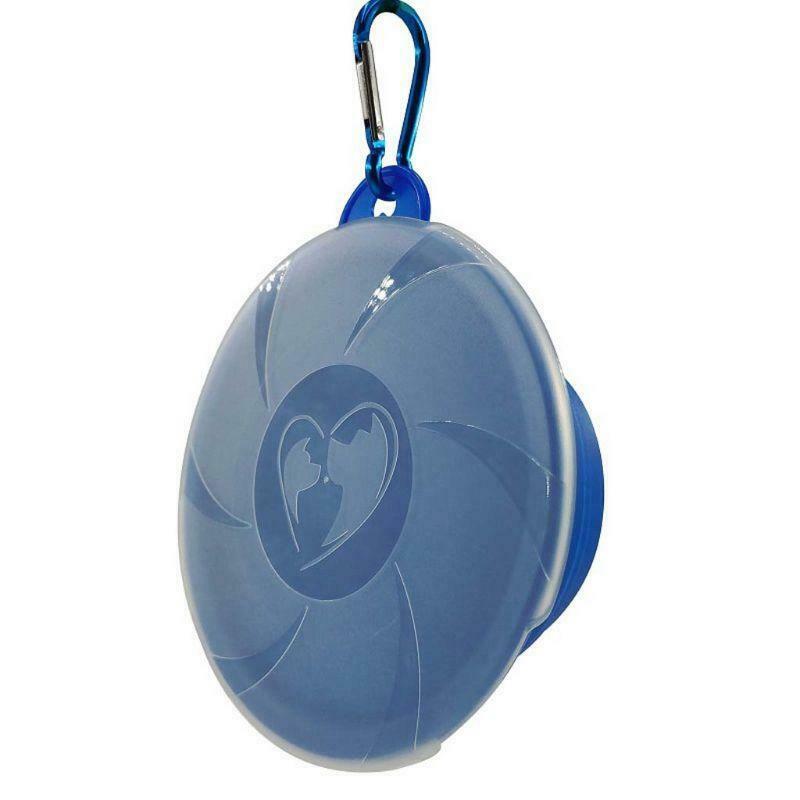 2pcs Silicone Pet Collapsible Folding Bowl with Lid Portable Dog Cat Water Bowls