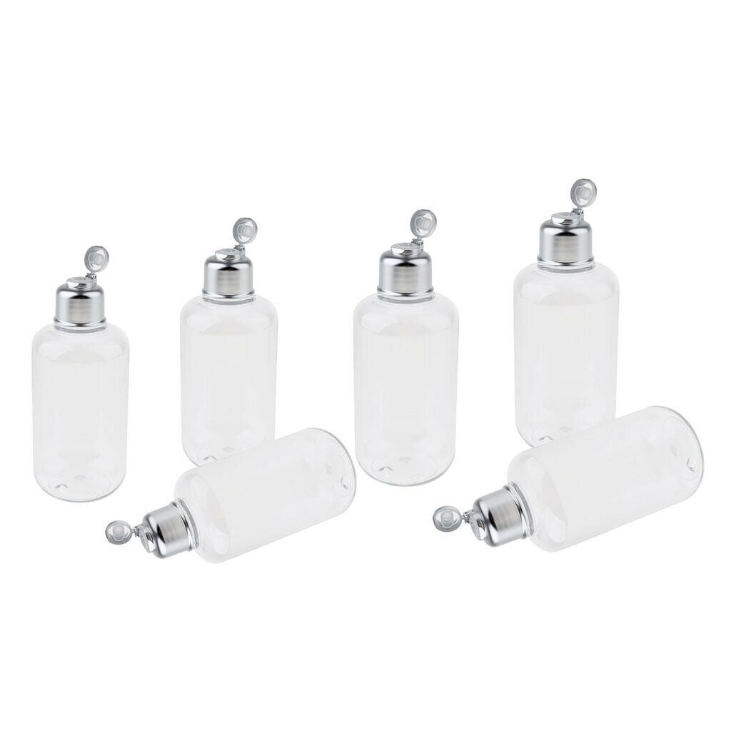 6Pcs Empty Makeup Lotion Toner Bottles Travel Refillable Container 200/300ml