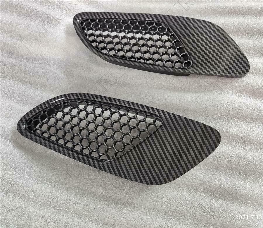 2x Carbon Fiber Style Bonnet Vent Hood Air Vents For BMW E90 E91 E92 E93 M3 Type