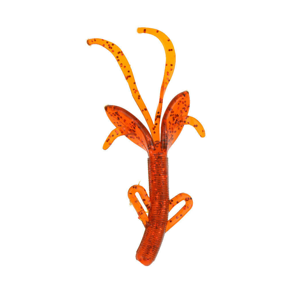 5X Soft Fishing Bait Lifelike Fishing Lure Soft Worm Simulation Bait Lure red