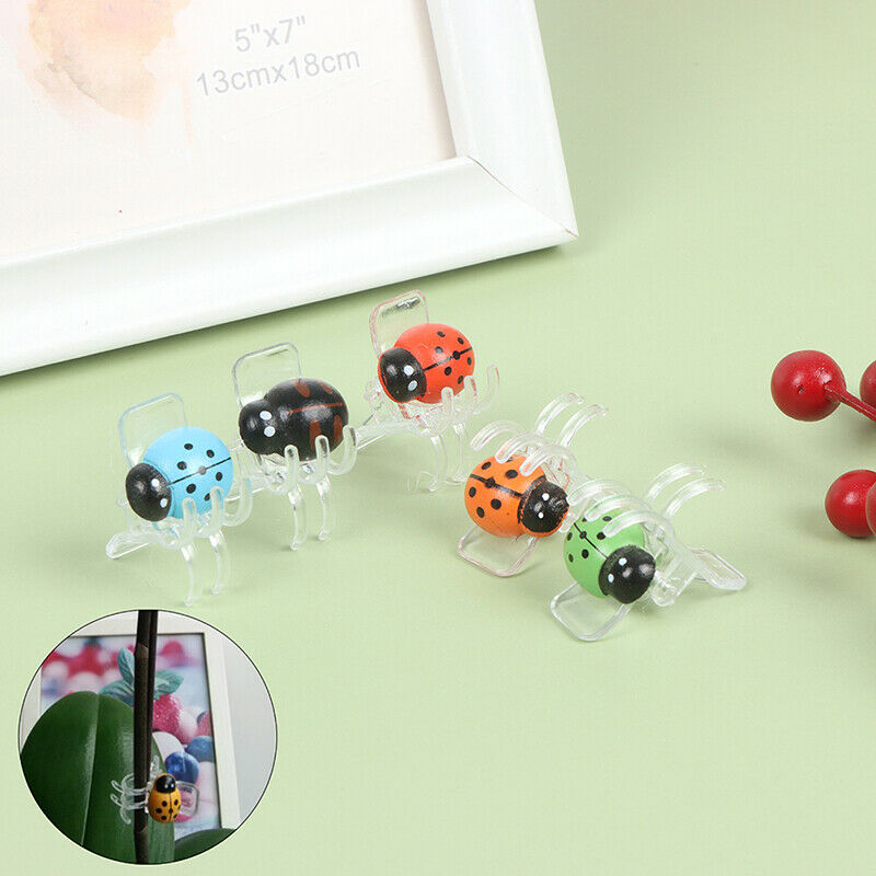 30PCS/set Ladybird Orchid Clips Plant Garden Support For Plant Vine