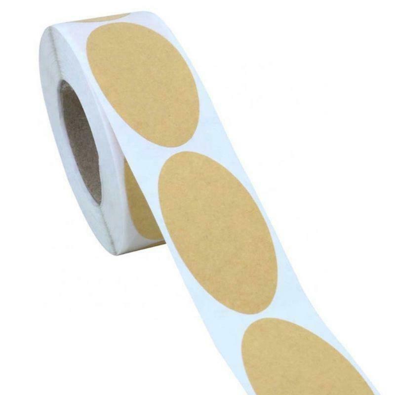 250pcs/roll DIY Blank Kraft Label Handmade Baking Seal Stickers Gift Tag for Jar
