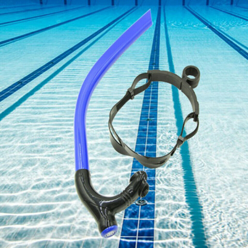 Silicone Swimmer Snorkel with Head Strap Training Mouthpiece Open Water