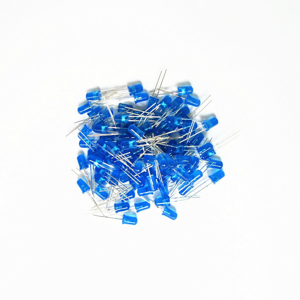 200Pcs 5mm Blue Ultra-Bright LED Electronic Light Lamp Emitting Diodes
