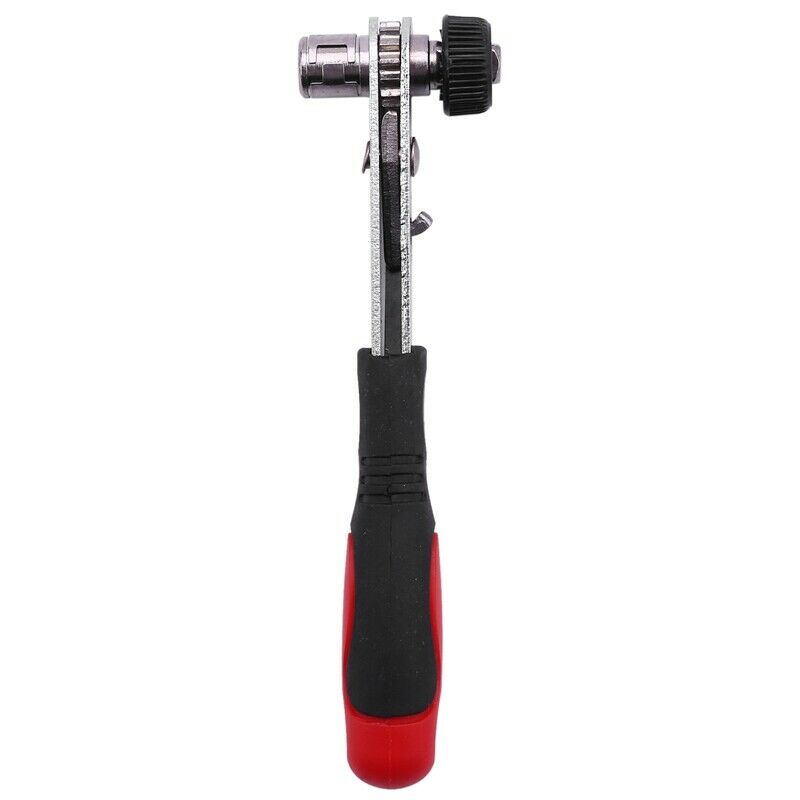 Mini Rapid Ratchet Wrench 1/4 inch Screwdriver Rod  Socket Wrench Tools Red N5P3