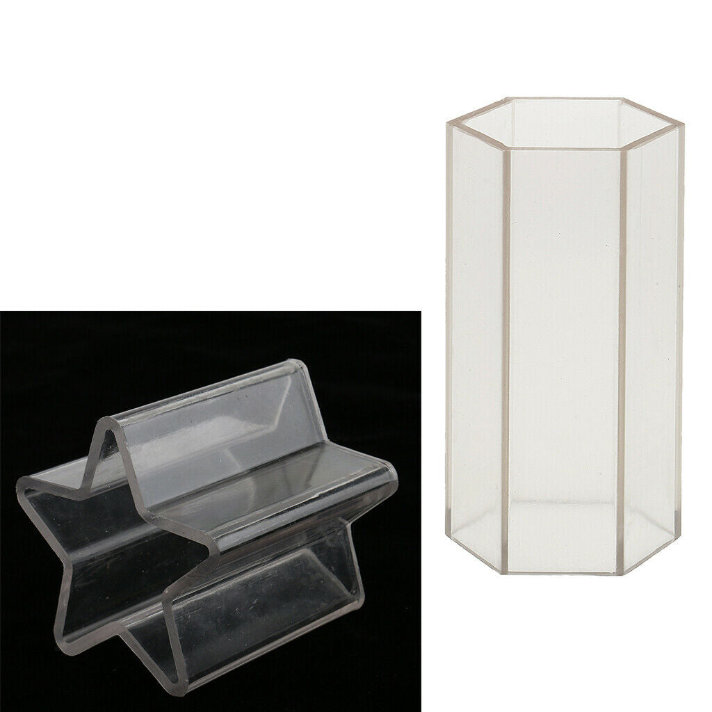 1 Pair Mixed Hexagon/Star Shape Plastic Clear Candle Mould Soap Mold Candle