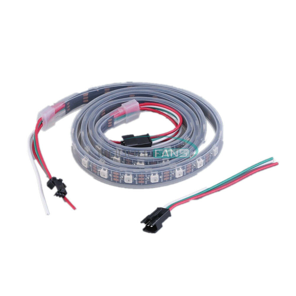New WS2812B 5050 RGB Strip 1M 60 Leds 60LED Black PCB Individual Addressable 5V