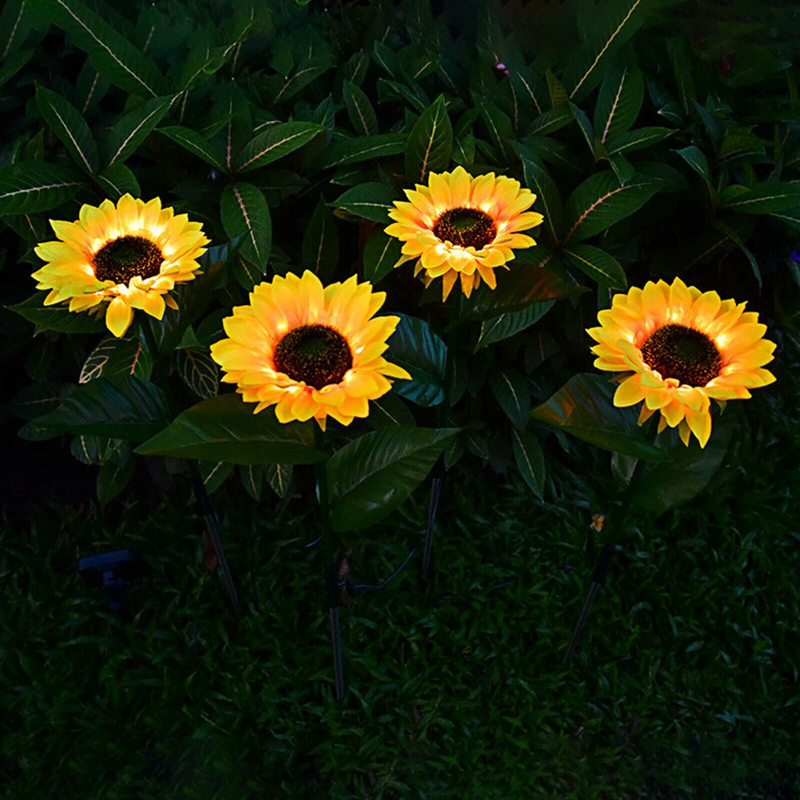 Waterproof Solar Flower-shaped Light Stake Lamp Night Scene Patio for Garden