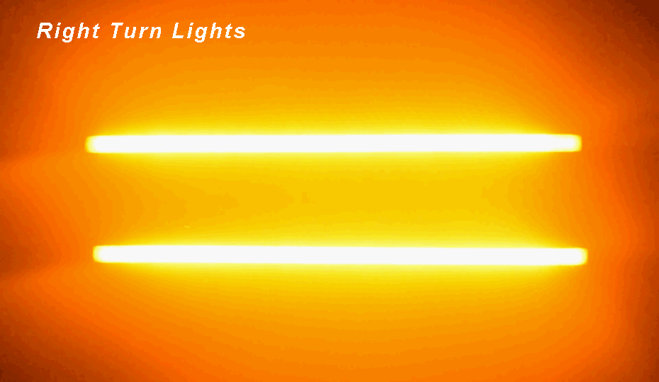 1 Pair 30cm Flexible LED Switchback Signal Light Strip White DRL &Braking Light