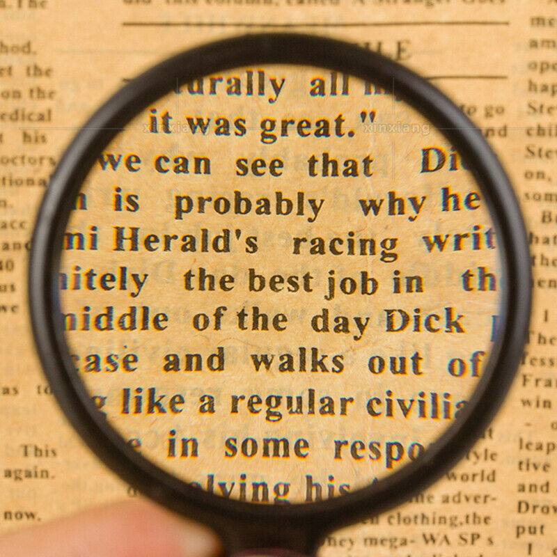 Portable Handheld Magnifier 8X Leather Magnifier Reading Monocle Jewelry .l8