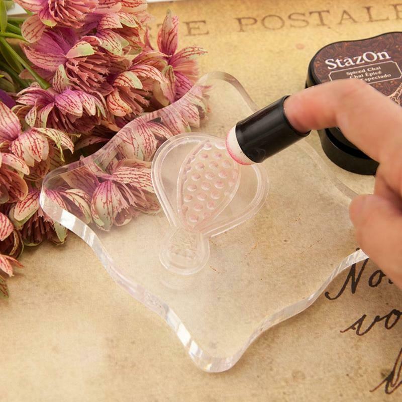 Mini Ink Paints Mixing Blending Tools Round Replacement Foams Brush for Paper