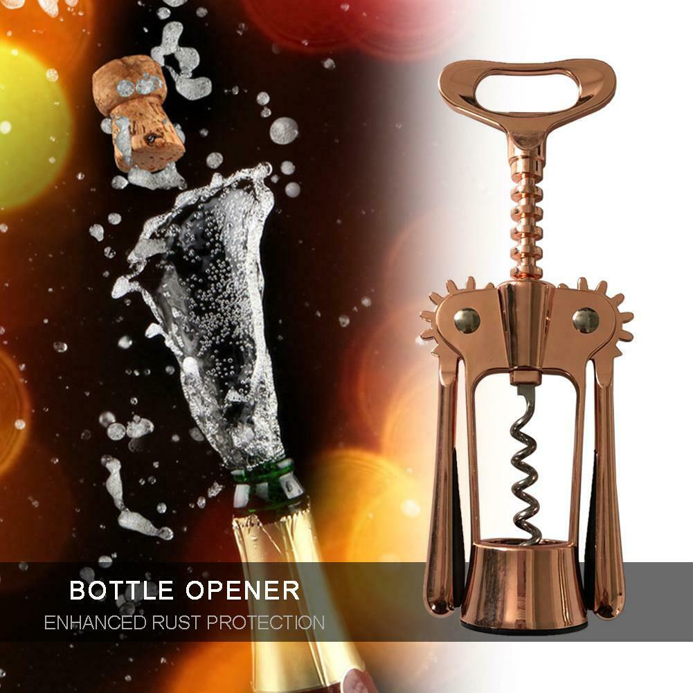 Professional Zinc Alloy Red Wine Bottle Opener Handle Pressure Corkscrew @