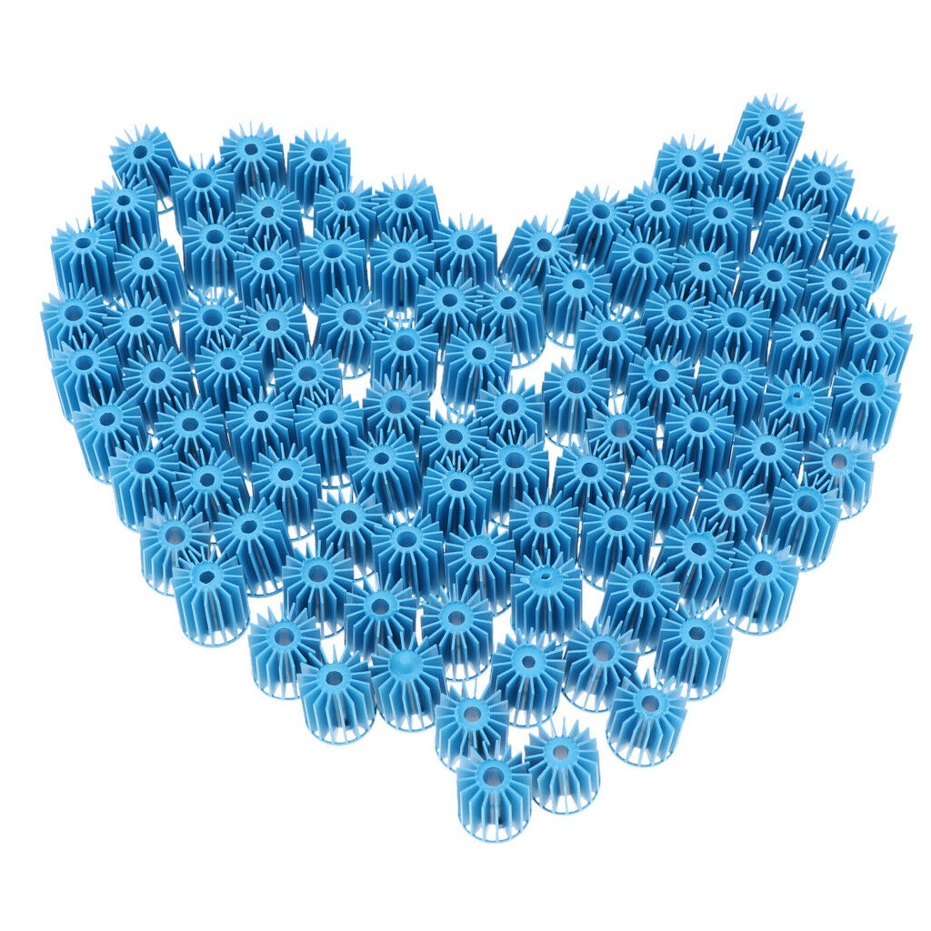 100Pcs Bio Balls Aquarium Pond   Tank Filter PVC Plastic Filtration Media