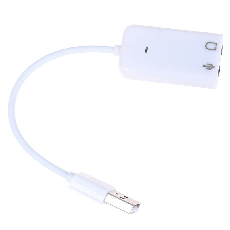 External USB Audio Sound Card Adapter 7.1 Virtual Channel With Cable 3.5m.l8