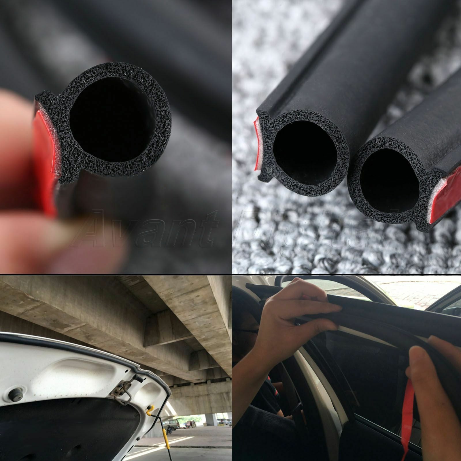 Weatherstrip Big D-shape Hollow Strip Universal Car Door Rubber Weather Seal 8M