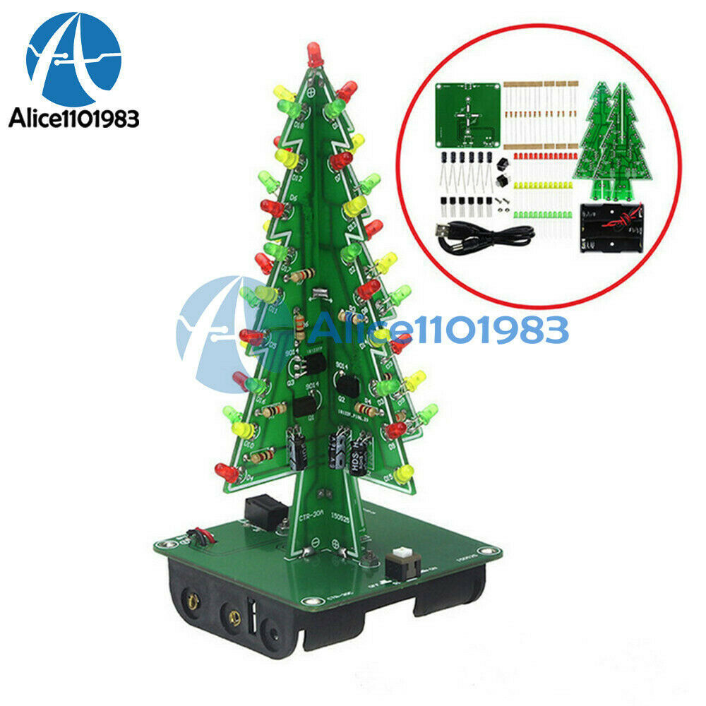 Christmas Trees LED DIY Kit Professional Red Green Flash LED Circuit