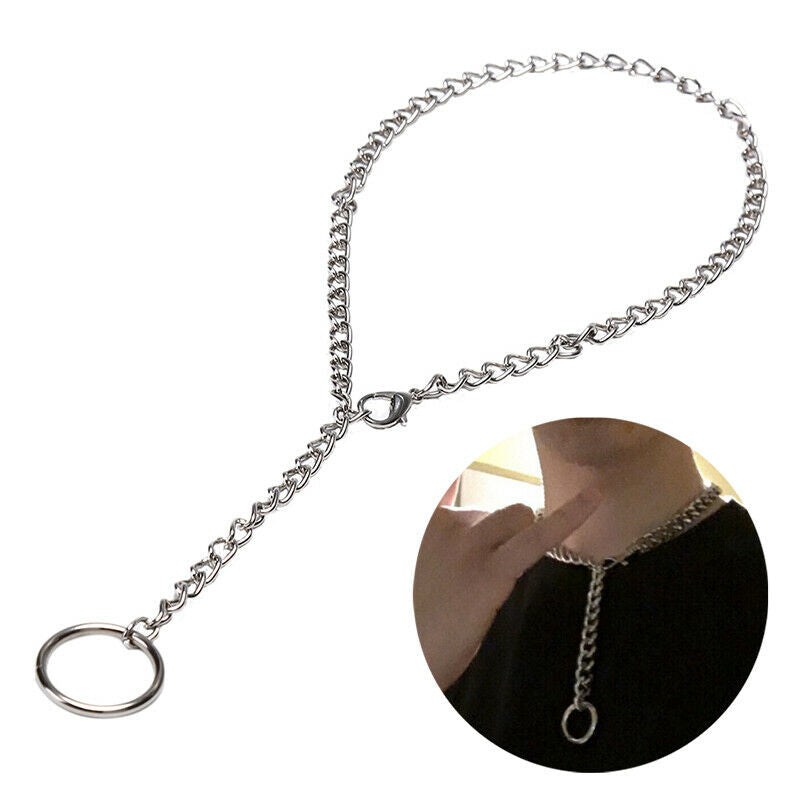 Punk Gothic Rock Round Metal Chain Choker Collar Necklace Pendant.l8