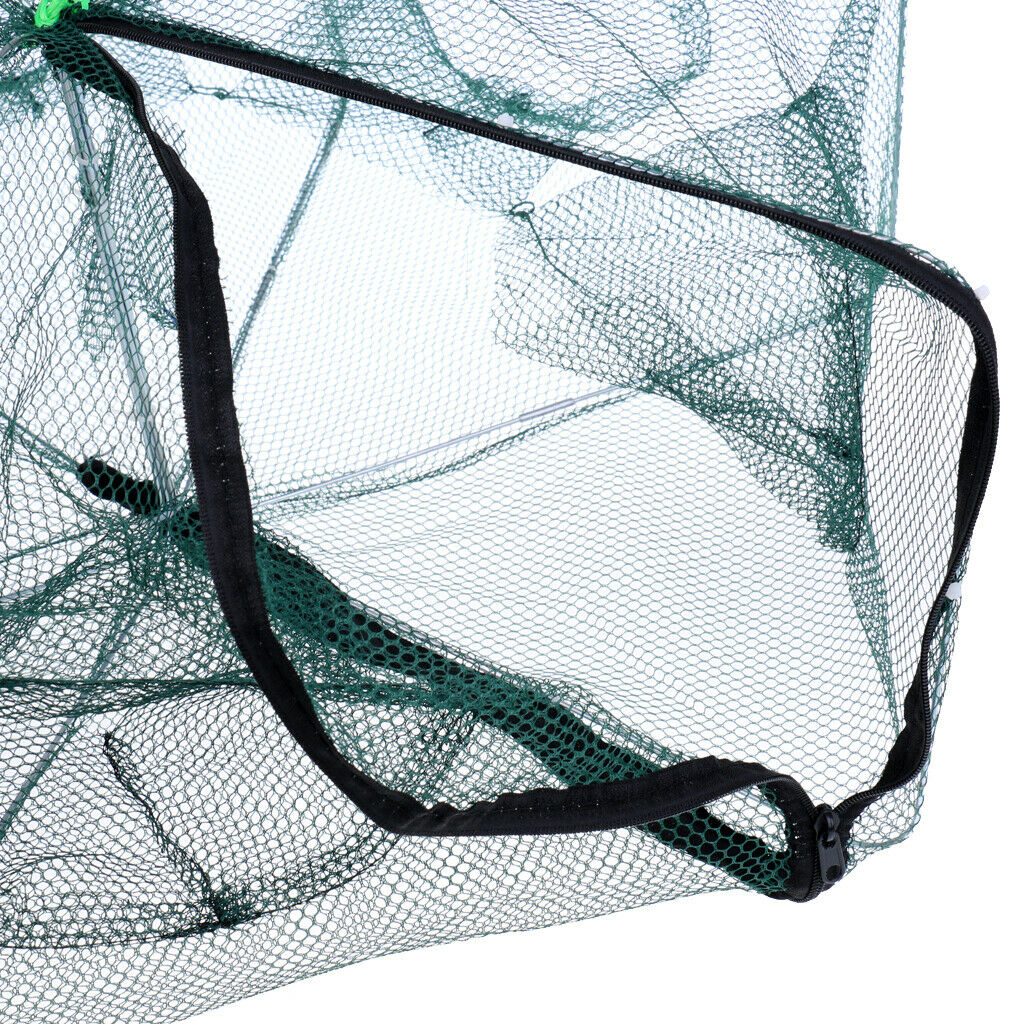 Foldable Fishing  Net Trap Cast Dip Cages Fish Prawn Shrimp Net 6 Holes
