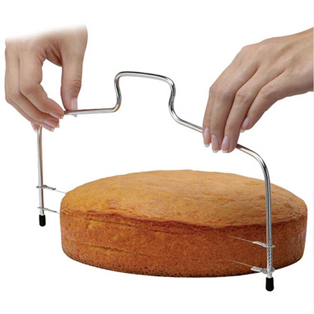 Adjustable Wire Cake Slicer Leveler Pizza Dough Cutter Trimmer Tool StainlesBDA