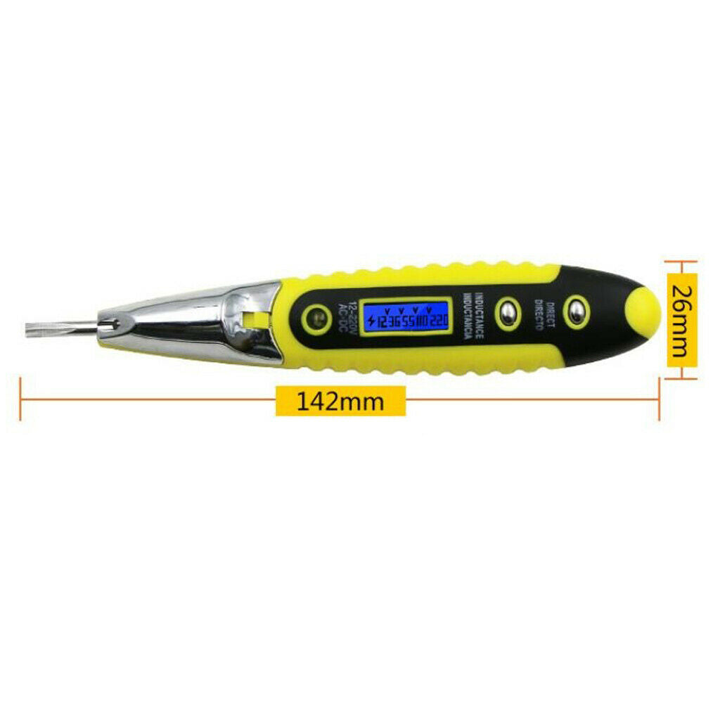Digital Voltage  Pen Meter 12 250 V, LCD Display