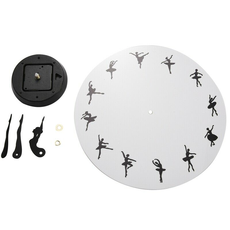 Charming Ballerina Wall Clock Baby Girl Nursery Decor Ballet Dancer Modern WalX4