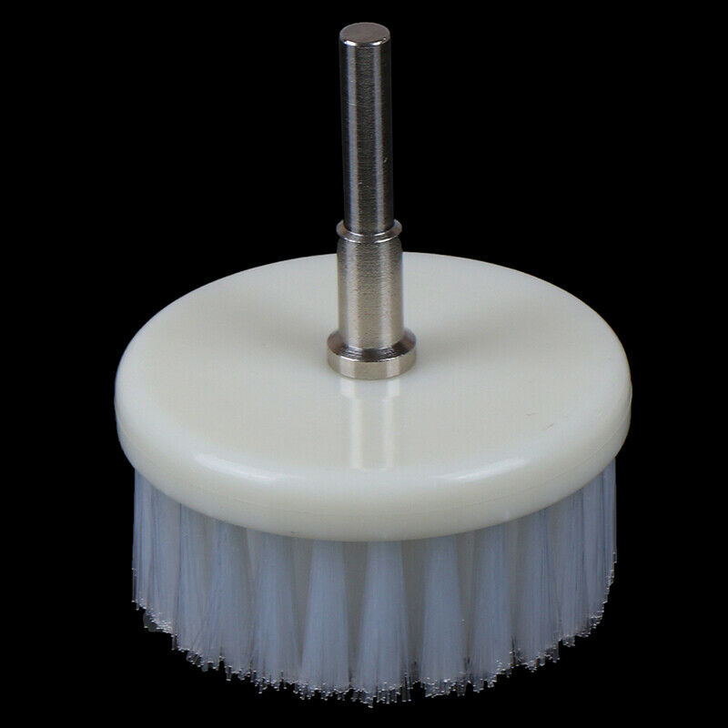 60mm White Soft Drill Powered Brush Head For Cleaning Car Carpet Bath Fab.l8