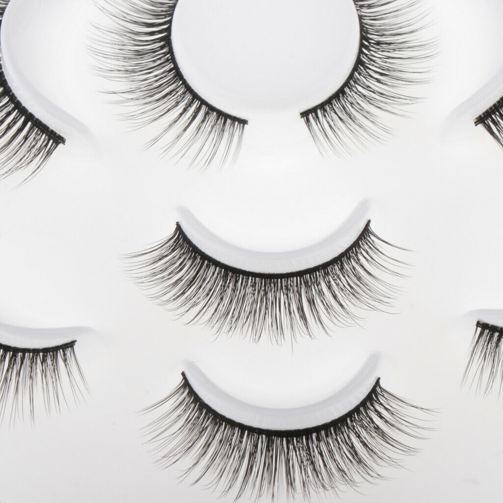 7 Pairs Natural Cross Eye Lashes Extension Makeup Long False Eyelashes 10mm