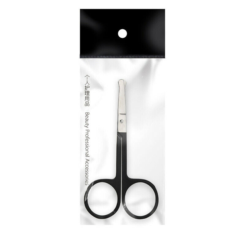 1 Stainless Steel Nose Eyebrow And Eyelash Trimmer Round Head Hair Removal T Rf