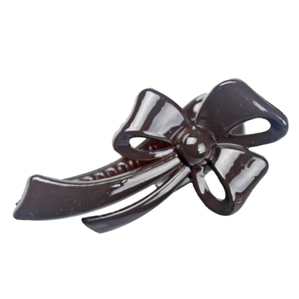 Pack Of 10 Korean Style Bow Hairpin Spring Clip Grip For Baby Girl Toddlers -