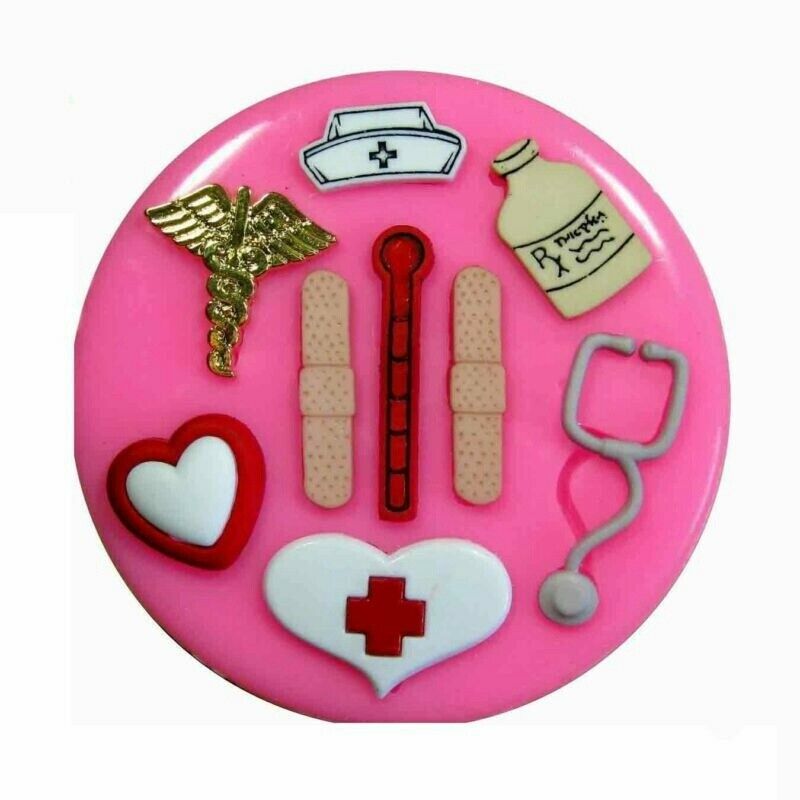 Mould Cake Mold Fondant Medical Nurse Doctor Silicone Topper Baking Decoration