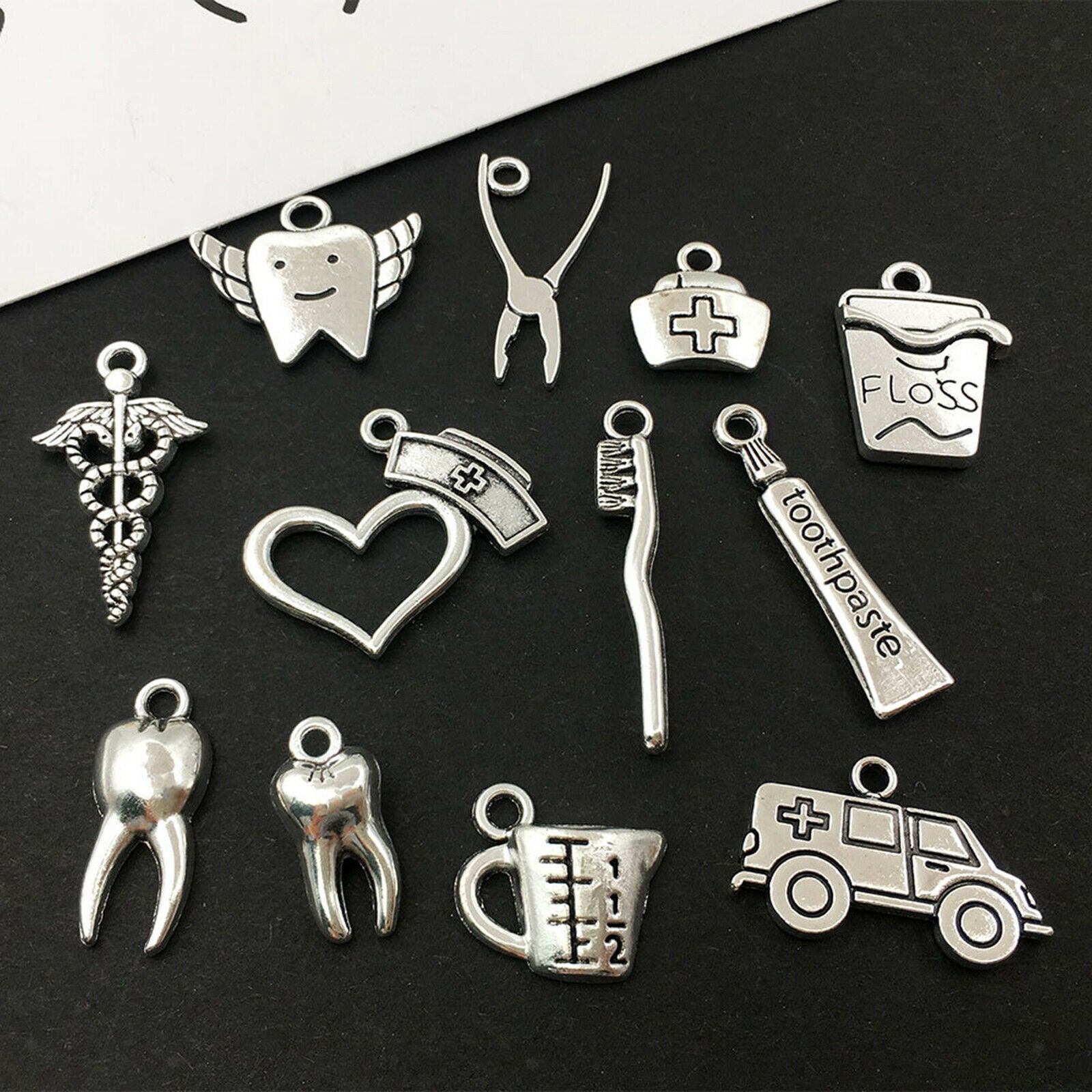 72 Pieces Small Charms Mixed Metal Pendants DIY Jewelry Making Accessory