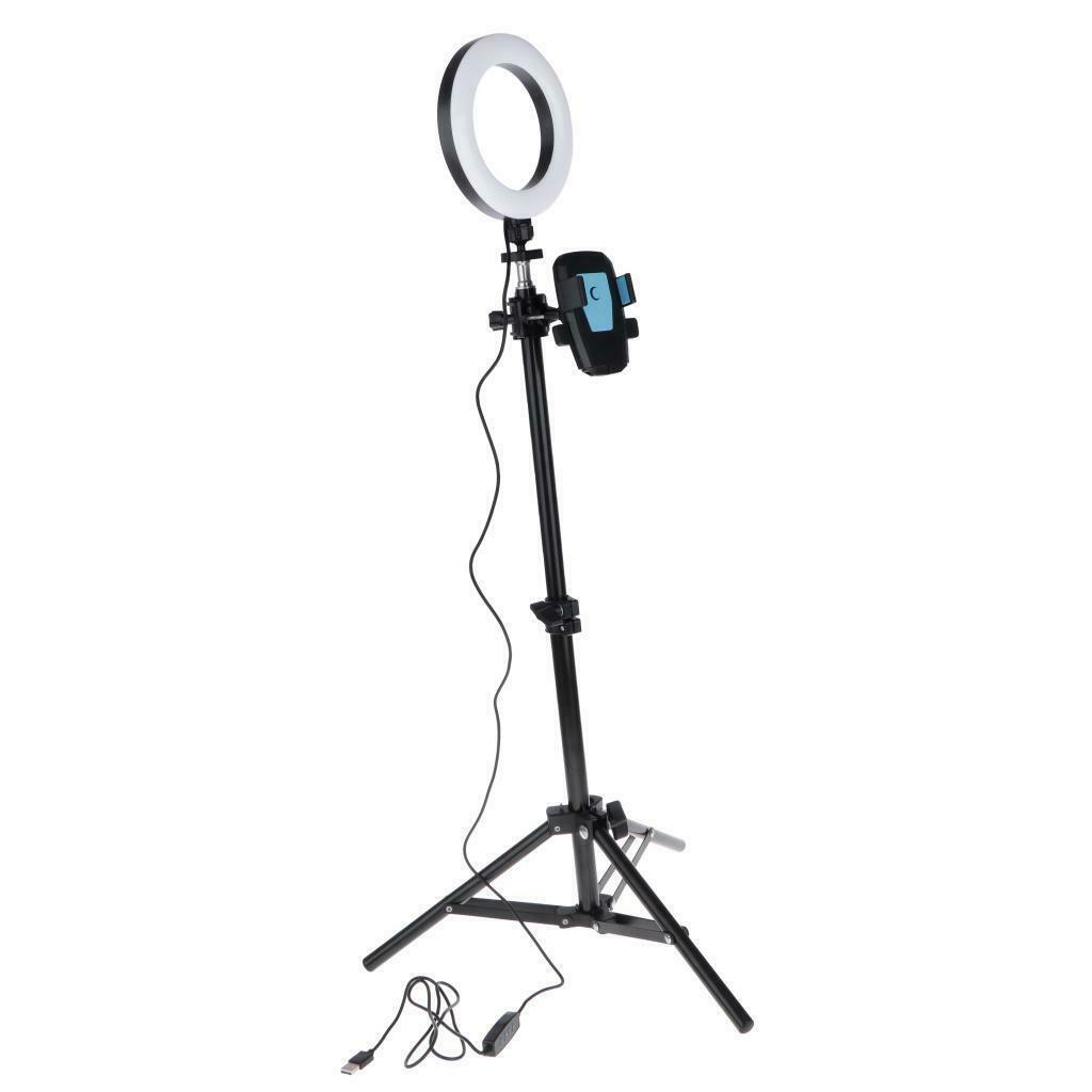 6" LED Selfie Ring Light with Tripod Stand Phone Holder Remote for Makeup