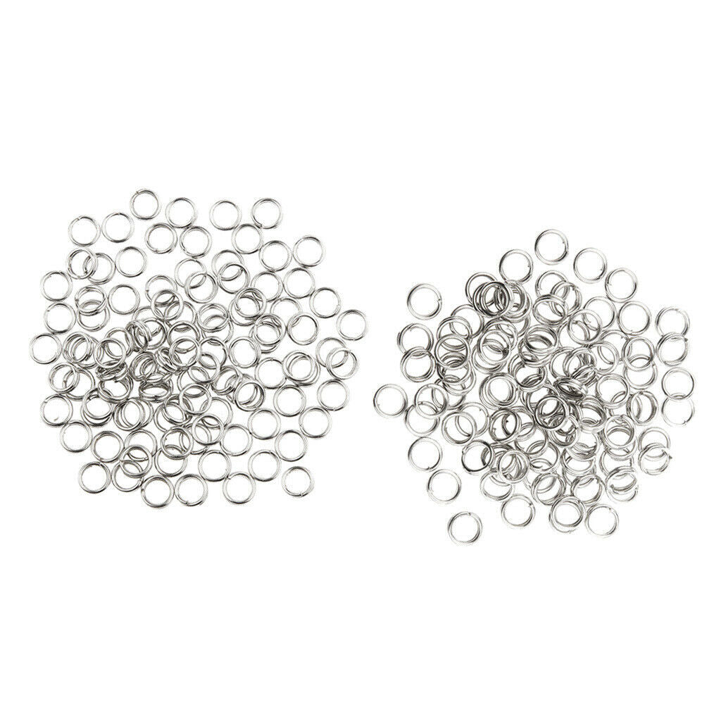 Set of 200 High Tensile Strength Stainless Steel Double Loops Fishing Split