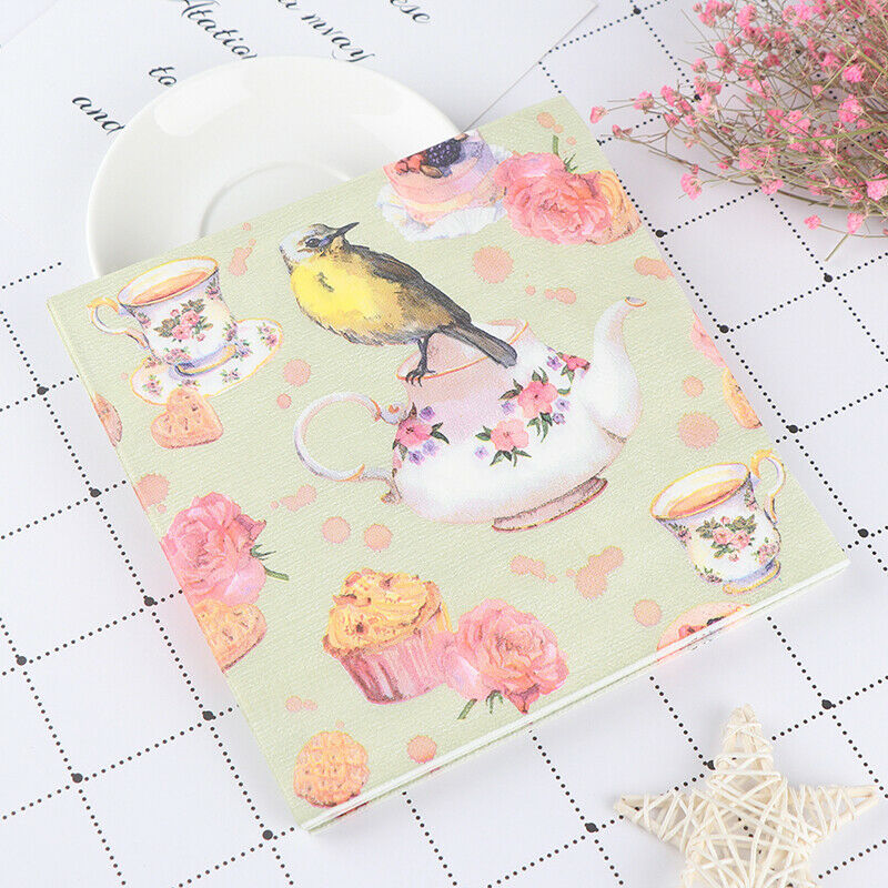 20pcs Flower and Bird Decoupage Napkin Paper Tissue for Xmas Wedding Dec_DD
