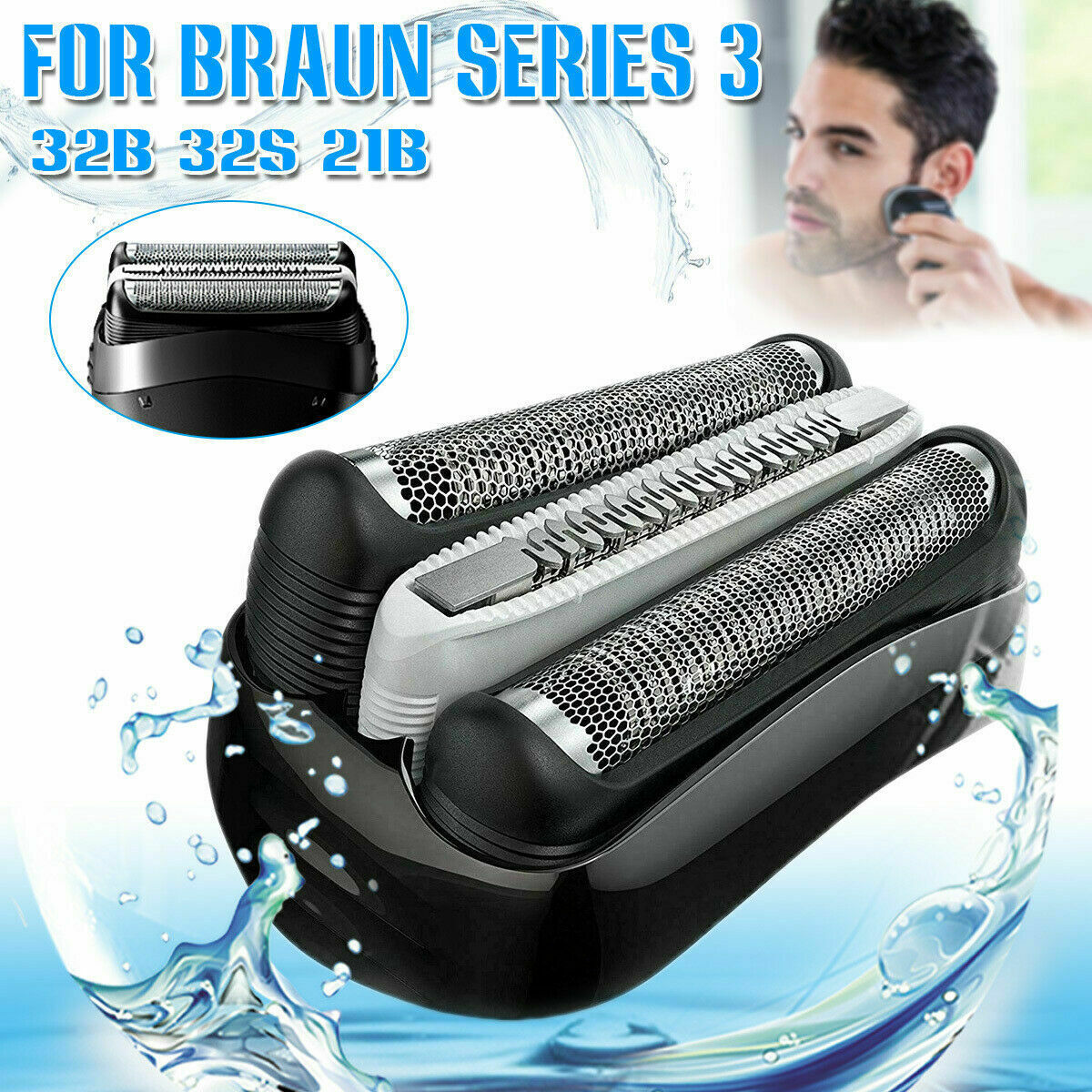 Replacement Shavers Foil Head For Braun 32B 32S 21B Series 3 301S 310S 320S 340S