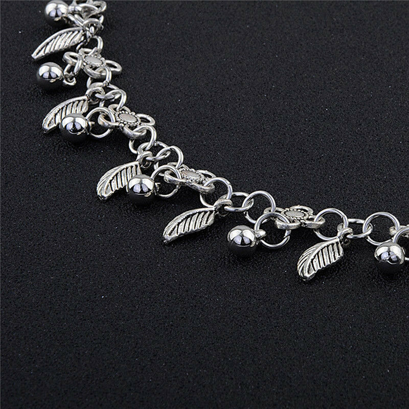 Hot Retro Metal Water Drops Leaf Tassel Anklet Chain Bohemia Anklet Jewelry Pb