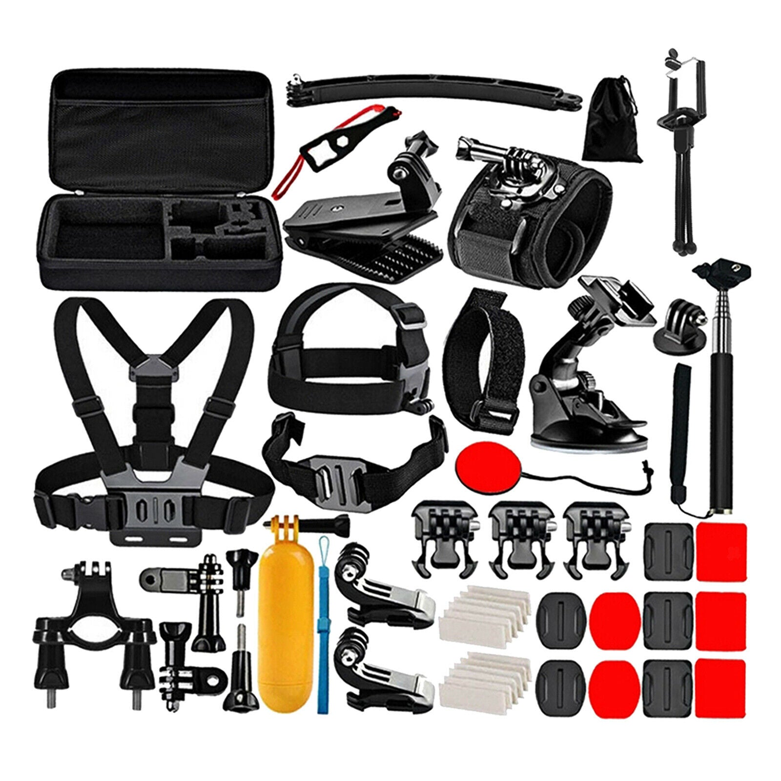 50 Pcs Action Camera Accessory Kit for   HERO9 8 Black 7 6 5 Session 3 2