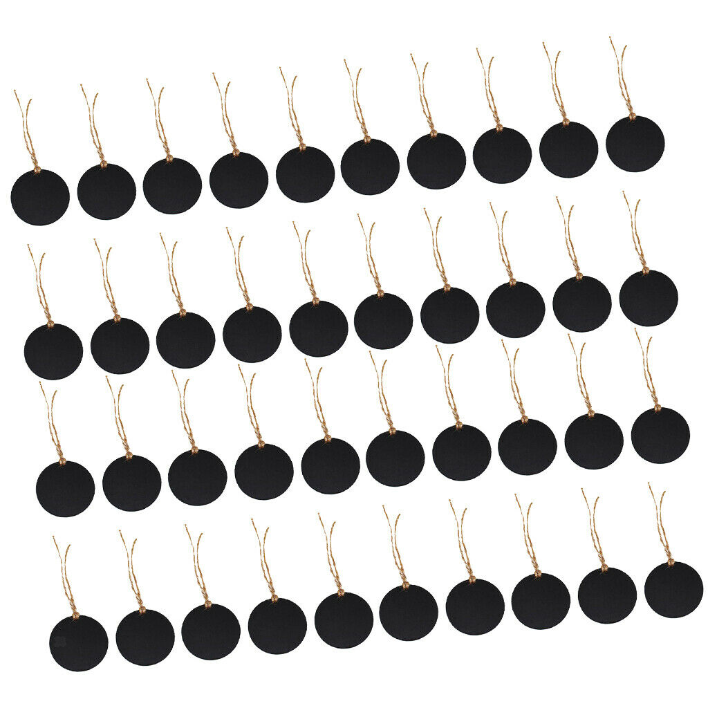 40pcs Mini Small Hanging Chalk Board Blackboard Memo Home Party Sign Packs