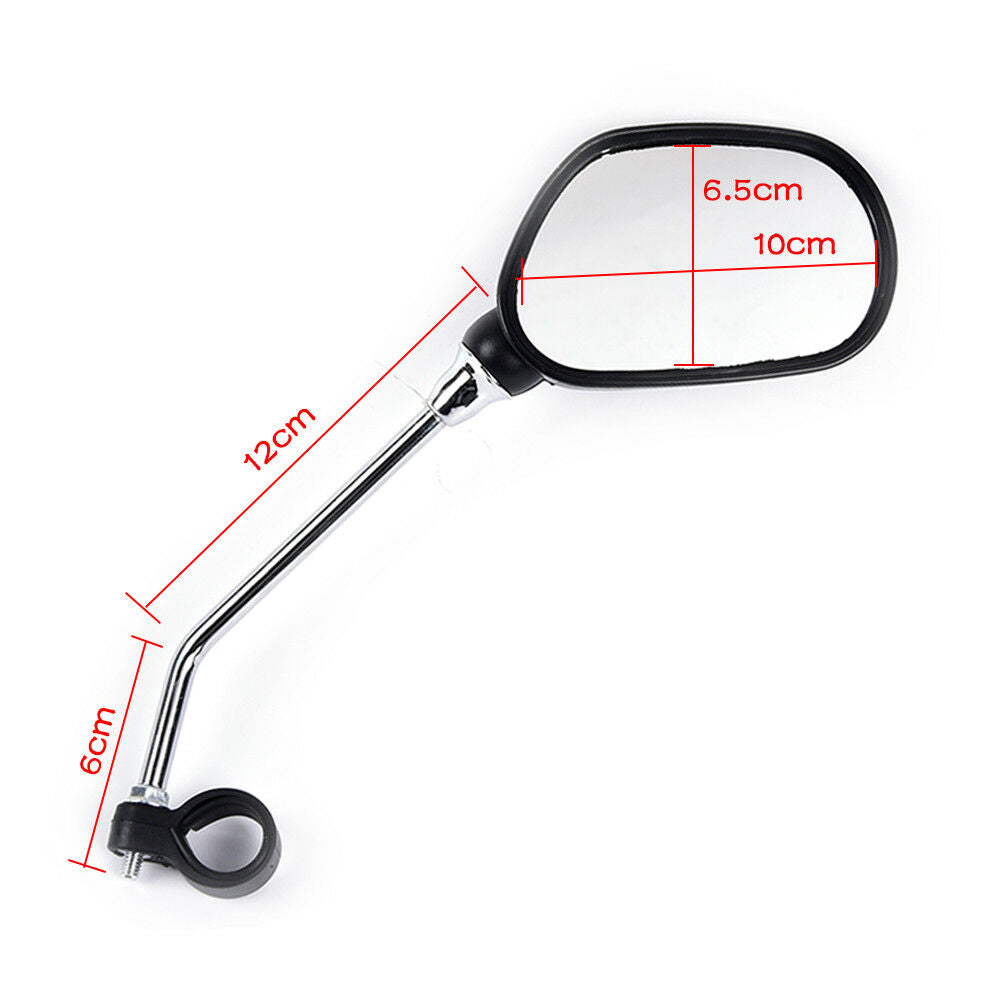 1Pair Bicycle Bike Mobility Scooter Handlebar Mirrors With Safety RefleJ BR