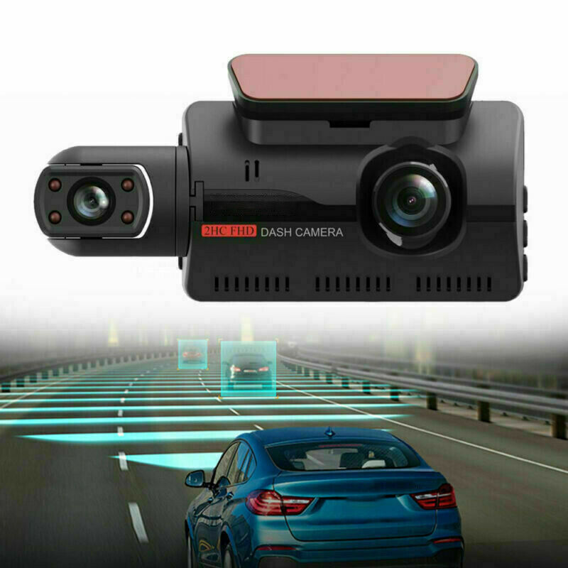 1080P Dual Lens Front & Inside Dash Cam Video Recorder Car DVR Night Vision