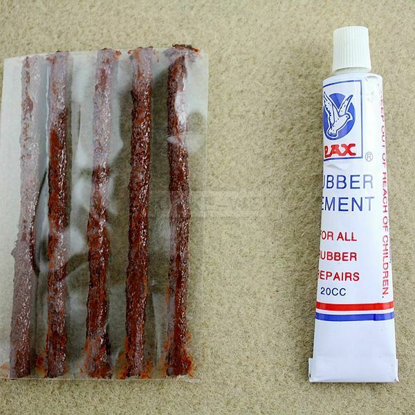 Car Van Bike Tubeless Tyre Puncture Repair Safety Kit