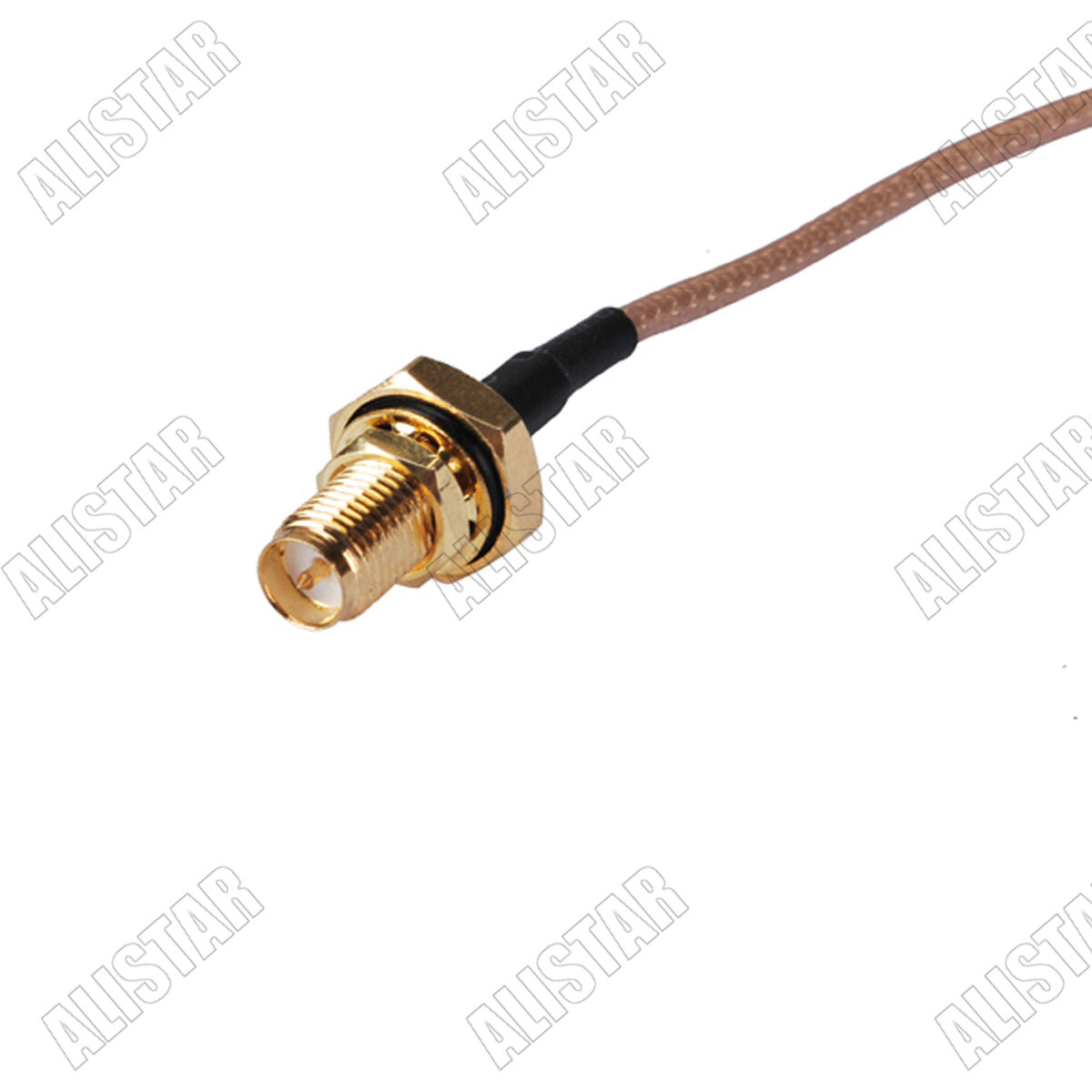 5x RP-SMA-Female Bulkhead O-ring to BNC Male Right Angle Pigtail Cable RG316