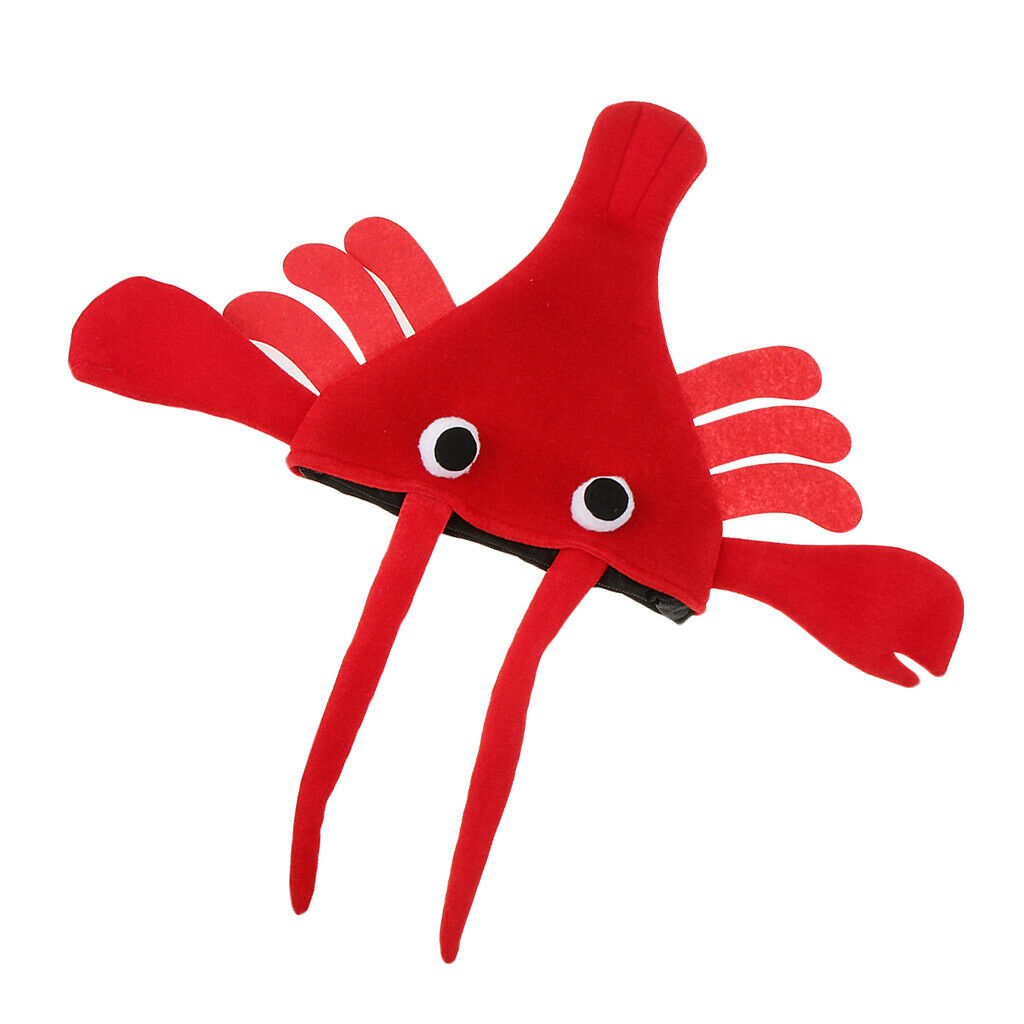 Funny Red Plush Halloween Cartoon  Animal Hat Adults Teens Party Festive